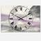 Designart 'Watercolor Minimal Purple Tones I Farmhouse Multipanel Wall Clock